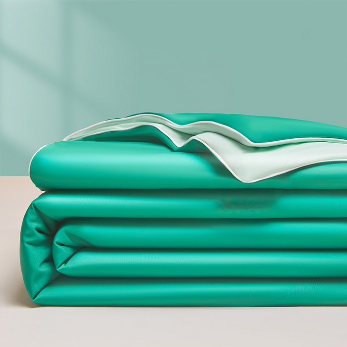 91家纺网 家纺一手货源 找家纺 织雅漫 2026新款A类云母氨纶凉感丝夏被空调被夏凉被（可供外贸跨境） 西瓜绿+云母绿