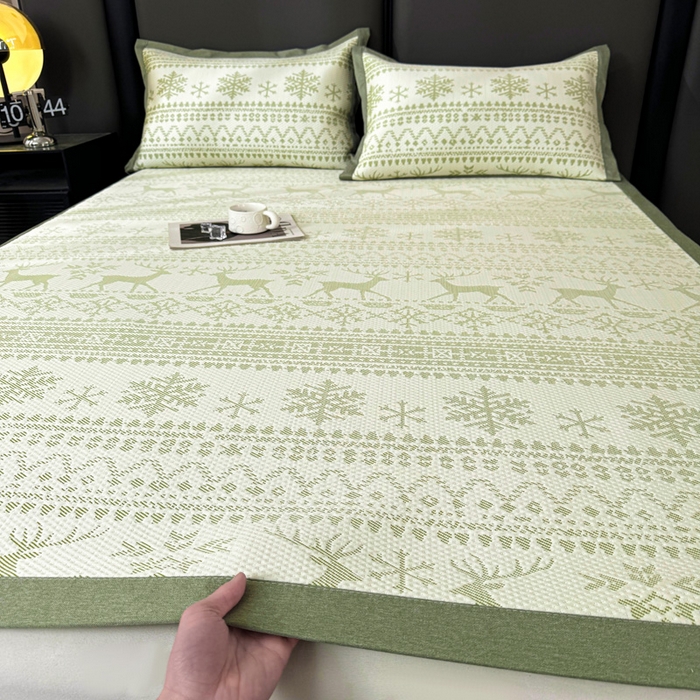 91家纺网 家纺一手货源 找家纺 （总）凯罗 2026新款凉豆豆简约时尚风凉感豆豆凉席床席床笠-床席款