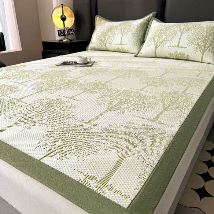 91家纺网 家纺一手货源 找家纺 凯罗 2026新款凉豆豆简约时尚风凉感豆豆凉席床席床笠-床席款 发财树-薄荷绿