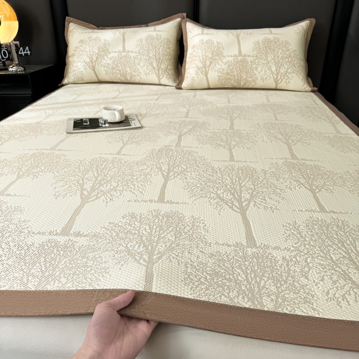 凯罗 2026新款凉豆豆简约时尚风凉感豆豆凉席床席床笠-床席款 发财树-奶咖