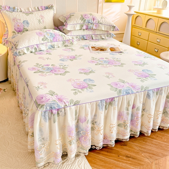 91家纺网 家纺一手货源 找家纺 （总）美达家纺 2025新款亲肤舒适全棉公主风单床裙四件套