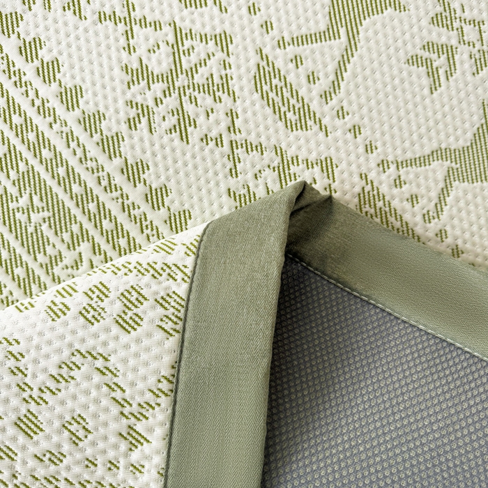 91家纺网 家纺一手货源 找家纺 凯罗 2026新款凉豆豆简约时尚风凉感豆豆凉席床席床笠-床席款 鹿漫漫-薄荷绿