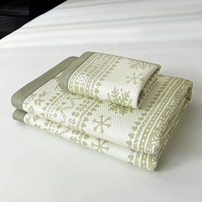 91家纺网 家纺一手货源 找家纺 凯罗 2026新款凉豆豆简约时尚风凉感豆豆凉席床席床笠-床席款 鹿漫漫-薄荷绿