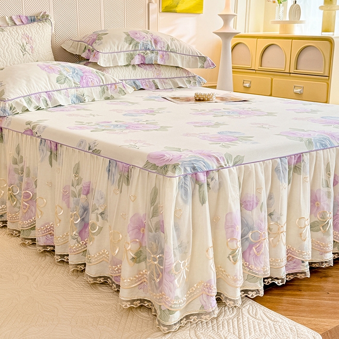 91家纺网 家纺一手货源 找家纺 （总）美达家纺 2025新款亲肤舒适全棉公主风单床裙