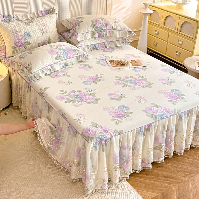 91家纺网 家纺一手货源 找家纺 （总）美达家纺 2025新款亲肤舒适全棉公主风单床裙