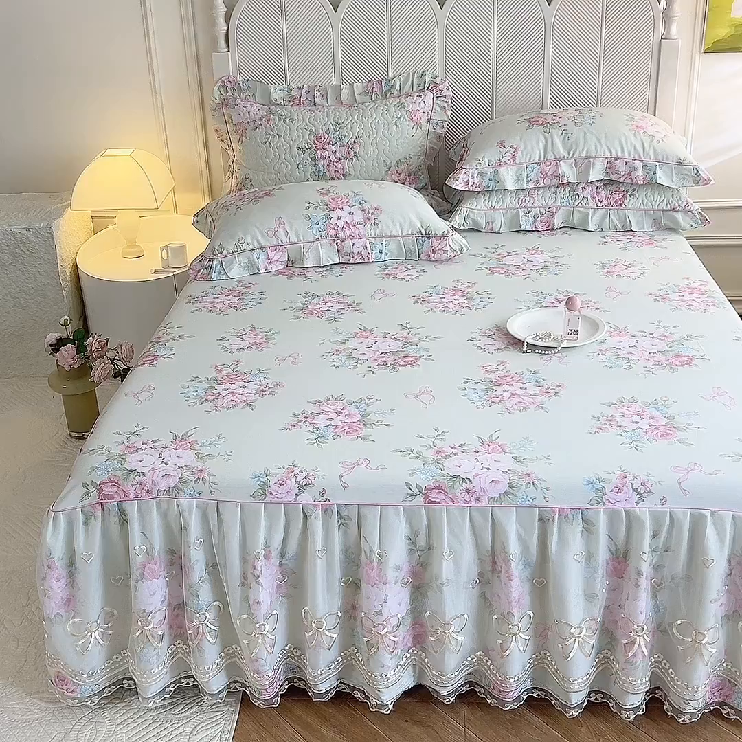 91家纺网 家纺一手货源 找家纺 （总）美达家纺 2025新款亲肤舒适全棉公主风单床裙