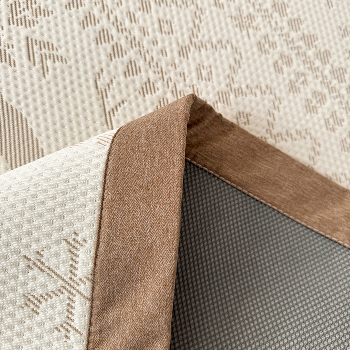 91家纺网 家纺一手货源 找家纺 凯罗 2026新款凉豆豆简约时尚风凉感豆豆凉席床席床笠-床席款 鹿漫漫-奶咖