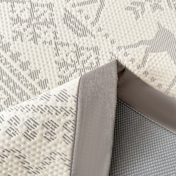 91家纺网 家纺一手货源 找家纺 凯罗 2026新款凉豆豆简约时尚风凉感豆豆凉席床席床笠-床席款 鹿漫漫-雾灰