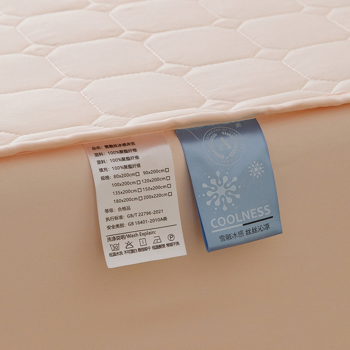 91家纺网 家纺一手货源 找家纺 胜权家纺 2026新款A类雪融丝凉感夹棉床笠可调节松紧活扣凉席 雪融丝-芳华玉