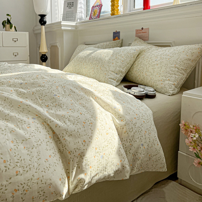 91家纺网 家纺一手货源 找家纺 亿梵家居 2026新款A类母婴级有氧纯棉印花双面全棉双层纱四件套-床拍图风晚