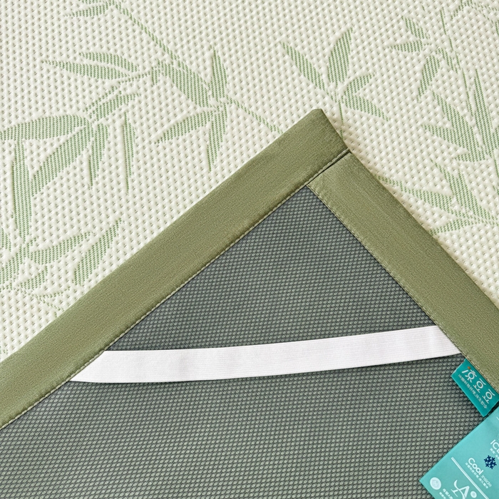 91家纺网 家纺一手货源 找家纺 凯罗 2026新款凉豆豆简约时尚风凉感豆豆凉席床席床笠-床席款 上春山-碧绿