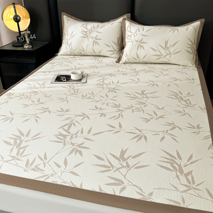 91家纺网 家纺一手货源 找家纺 凯罗 2026新款凉豆豆简约时尚风凉感豆豆凉席床席床笠-床席款 上春山-奶咖