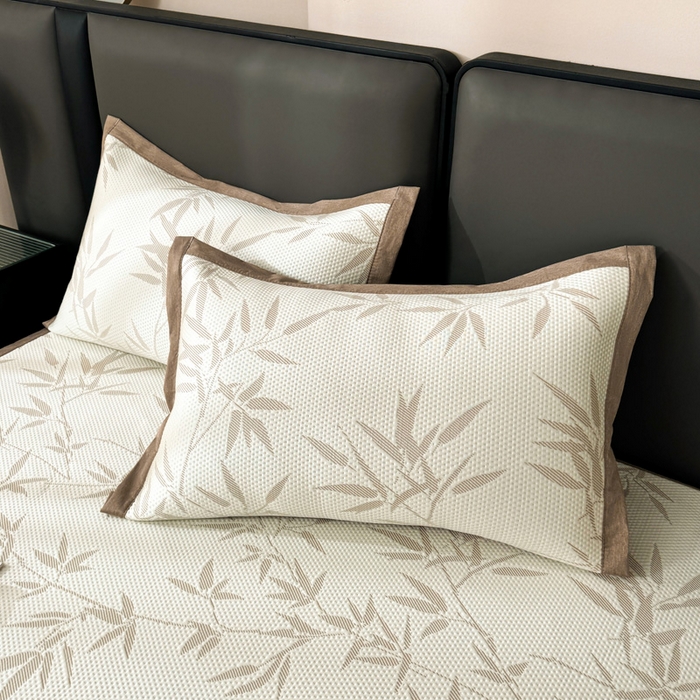 91家纺网 家纺一手货源 找家纺 凯罗 2026新款凉豆豆简约时尚风凉感豆豆凉席床席床笠-床席款 上春山-奶咖