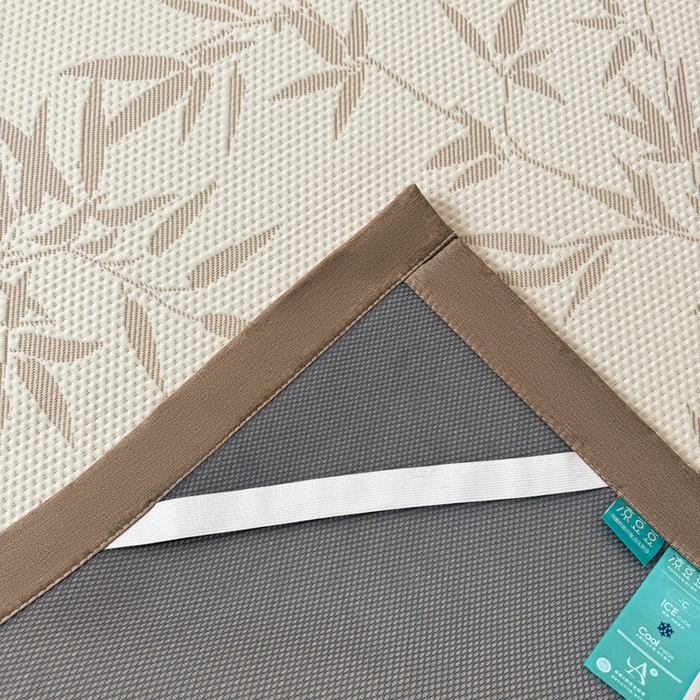 91家纺网 家纺一手货源 找家纺 凯罗 2026新款凉豆豆简约时尚风凉感豆豆凉席床席床笠-床席款 上春山-奶咖