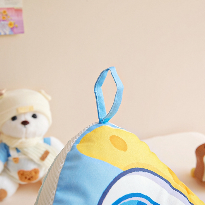 91家纺网 家纺一手货源 找家纺 （总）鱼宝 2026新款A类全棉40S数码印花原创大版卡通豆豆枕枕头枕芯