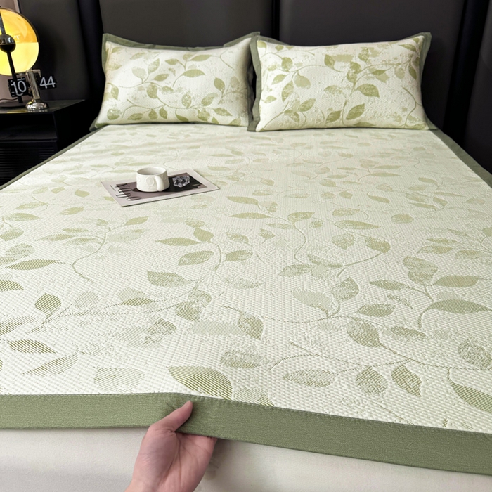 凯罗 2026新款凉豆豆简约时尚风凉感豆豆凉席床席床笠-床席款 夏叶-碧绿