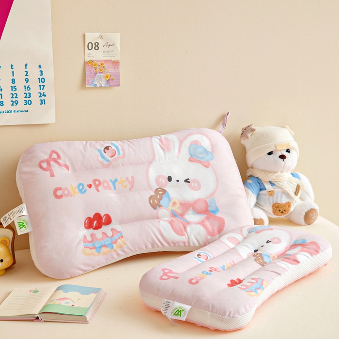 91家纺网 家纺一手货源 找家纺 鱼宝 2026新款A类全棉40S数码印花原创大版卡通豆豆枕枕头枕芯 爱丽丝兔