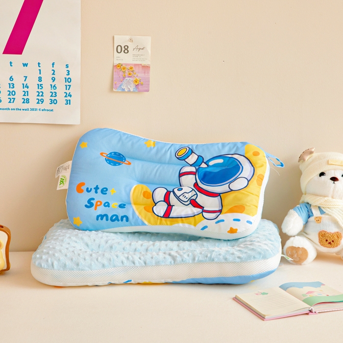 91家纺网 家纺一手货源 找家纺 鱼宝 2026新款A类全棉40S数码印花原创大版卡通豆豆枕枕头枕芯 宇航员