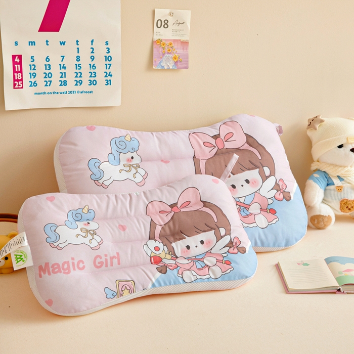 鱼宝 2026新款A类全棉40S数码印花原创大版卡通豆豆枕枕头枕芯 甜梦公主