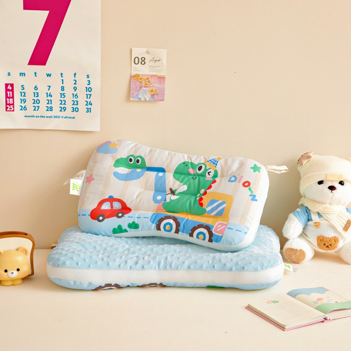 91家纺网 家纺一手货源 找家纺 鱼宝 2026新款A类全棉40S数码印花原创大版卡通豆豆枕枕头枕芯 恐龙小车