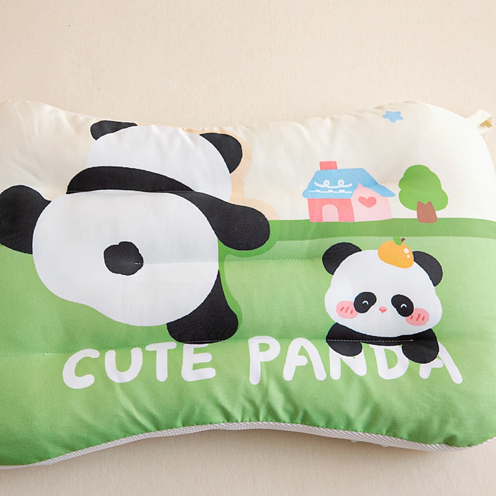 91家纺网 家纺一手货源 找家纺 鱼宝 2026新款A类全棉40S数码印花原创大版卡通豆豆枕枕头枕芯 熊猫