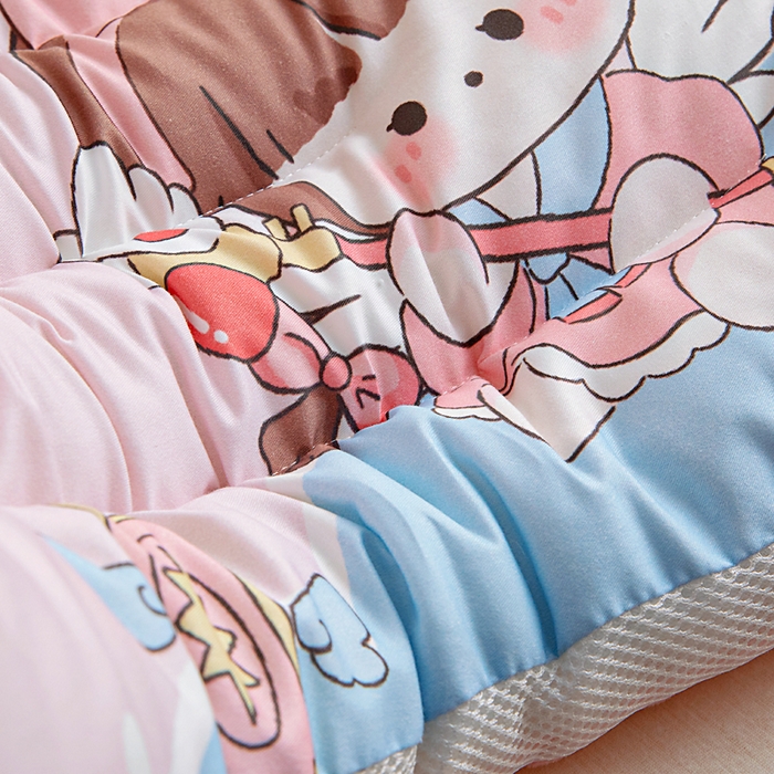 91家纺网 家纺一手货源 找家纺 鱼宝 2026新款A类全棉40S数码印花原创大版卡通豆豆枕枕头枕芯 甜梦公主