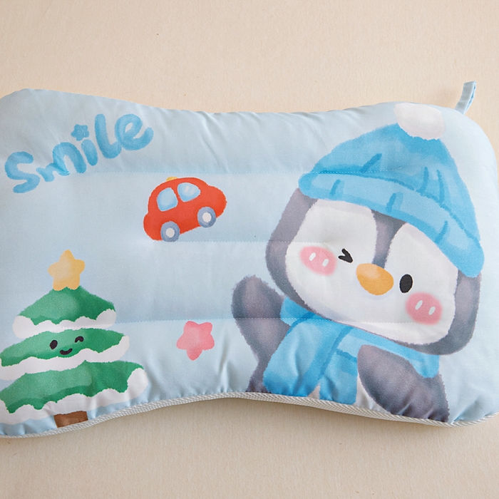 91家纺网 家纺一手货源 找家纺 鱼宝 2026新款A类全棉40S数码印花原创大版卡通豆豆枕枕头枕芯 企鹅