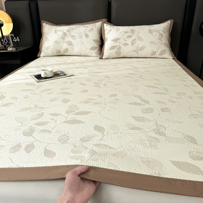 凯罗 2026新款凉豆豆简约时尚风凉感豆豆凉席床席床笠-床席款 夏叶-奶咖