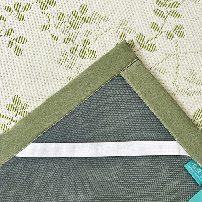 91家纺网 家纺一手货源 找家纺 凯罗 2026新款凉豆豆简约时尚风凉感豆豆凉席床席床笠-床席款 纤藤集-薄荷绿