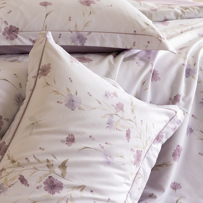 91家纺网 家纺一手货源 找家纺 立奥被业 2026新品冰丝棉夏被四件套竹节纱夏被四件套 翠韵春晓-粉