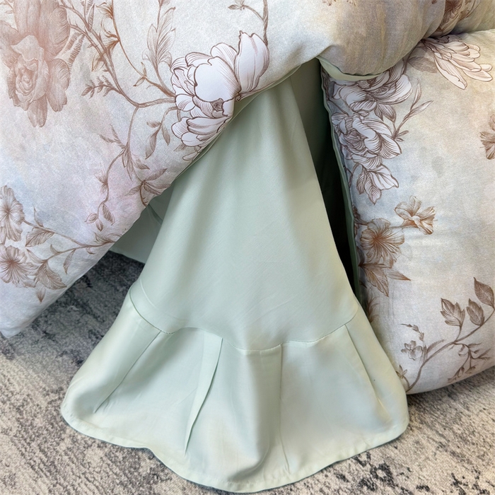 91家纺网 家纺一手货源 找家纺 优贝家纺 2026新款100%莱赛尔天丝面料数码印花四件套 馥郁