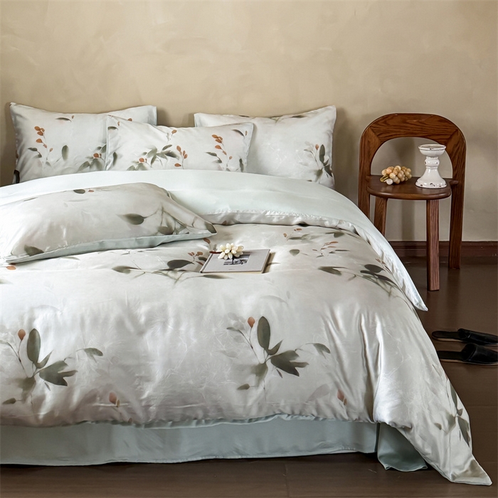 91家纺网 家纺一手货源 找家纺 优贝家纺 2026新款100%莱赛尔天丝面料数码印花四件套 漫月星花