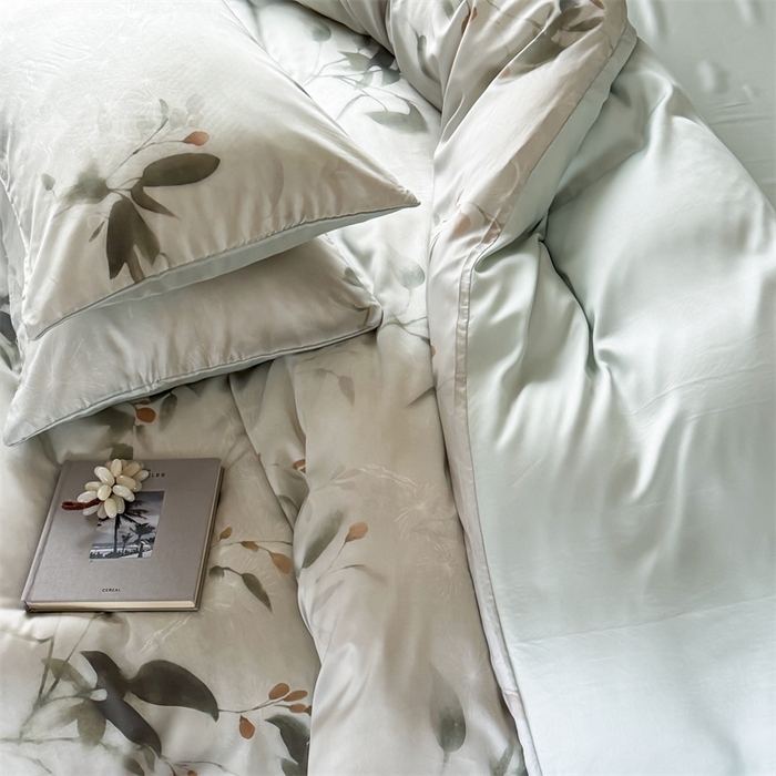 91家纺网 家纺一手货源 找家纺 优贝家纺 2026新款100%莱赛尔天丝面料数码印花四件套 漫月星花