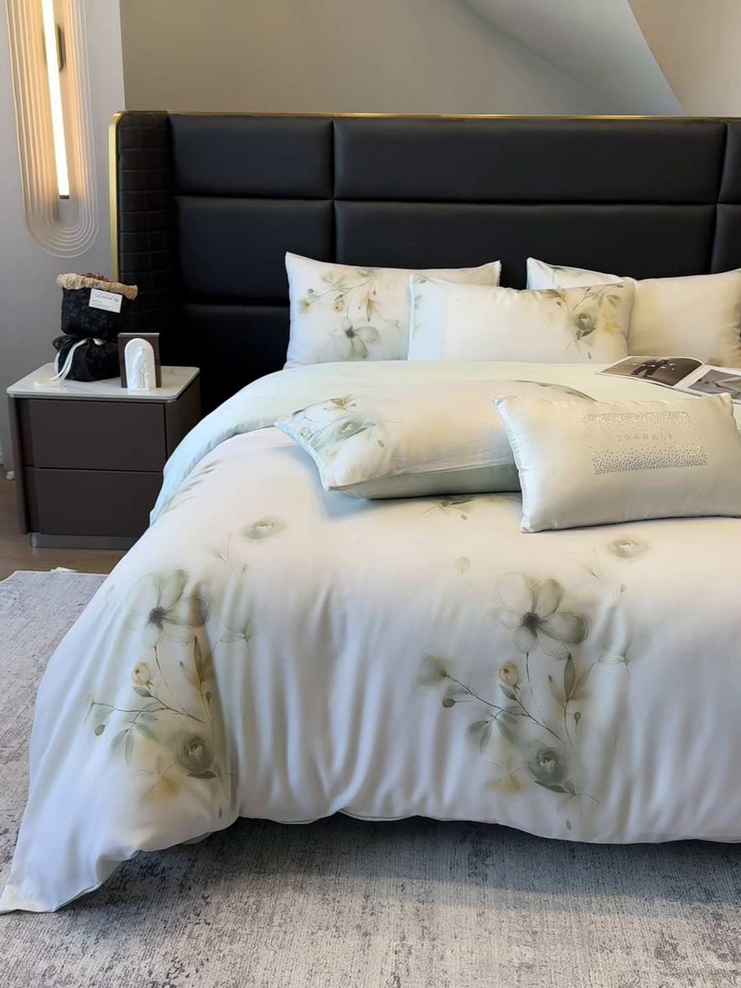 91家纺网 家纺一手货源 找家纺 优贝家纺 2026新款100%莱赛尔天丝面料数码印花四件套 金枝玉叶