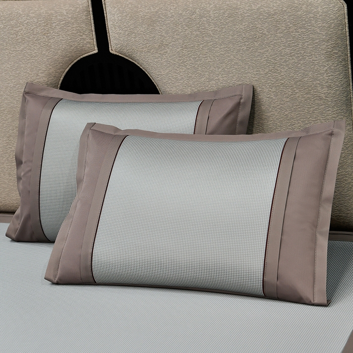 91家纺网 家纺一手货源 找家纺 （总）小牛席业 2026新款小千鸟格枫叶款（床笠款）抗菌席凉席藤席冰藤席冰丝席草席竹席乳胶席凉感豆豆席