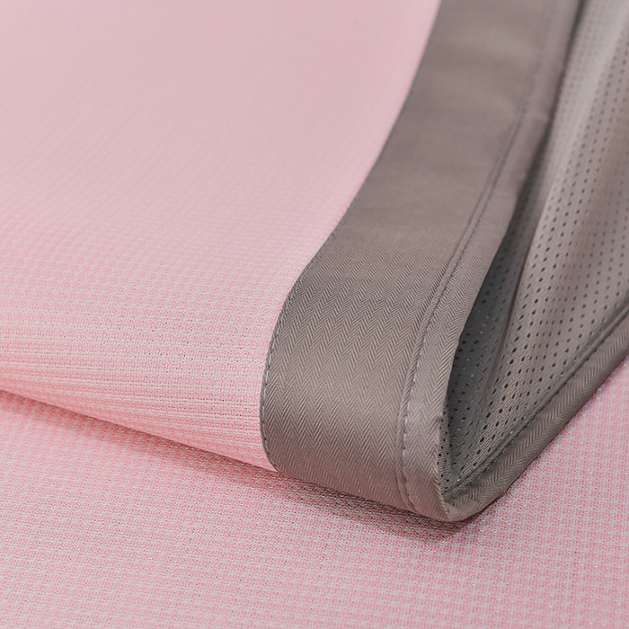 91家纺网 家纺一手货源 找家纺 小牛席业 2026新款小千鸟格枫叶款（床笠款）抗菌席凉席藤席冰藤席冰丝席草席竹席乳胶席凉感豆豆席 小千鸟格-枫叶抗菌席（床笠款）粉色