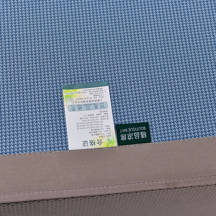 91家纺网 家纺一手货源 找家纺 小牛席业 2026新款小千鸟格枫叶款（床笠款）抗菌席凉席藤席冰藤席冰丝席草席竹席乳胶席凉感豆豆席 小千鸟格-枫叶抗菌席（床笠款）蓝色