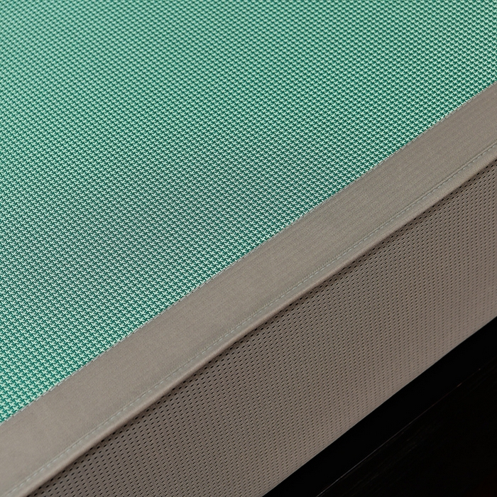 91家纺网 家纺一手货源 找家纺 小牛席业 2026新款小千鸟格枫叶款（床笠款）抗菌席凉席藤席冰藤席冰丝席草席竹席乳胶席凉感豆豆席 小千鸟格-枫叶抗菌席（床笠款）绿色