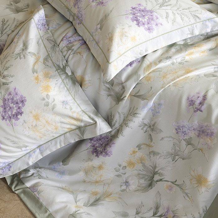 91家纺网 家纺一手货源 找家纺 立奥被业 2026新品冰丝棉夏被四件套竹节纱夏被四件套 静籁之息-绿