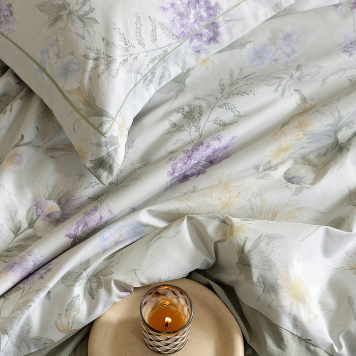 91家纺网 家纺一手货源 找家纺 立奥被业 2026新品冰丝棉夏被四件套竹节纱夏被四件套 静籁之息-绿