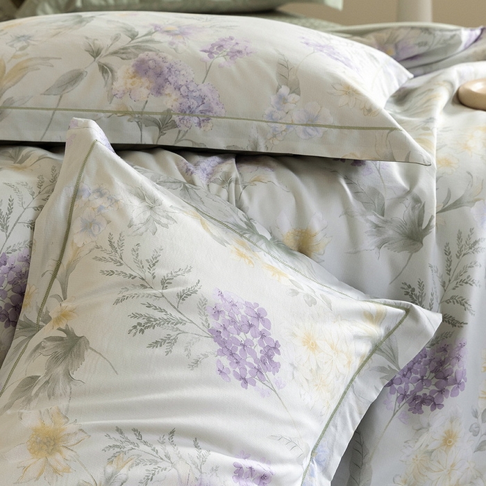 91家纺网 家纺一手货源 找家纺 立奥被业 2026新品冰丝棉夏被四件套竹节纱夏被四件套 静籁之息-绿