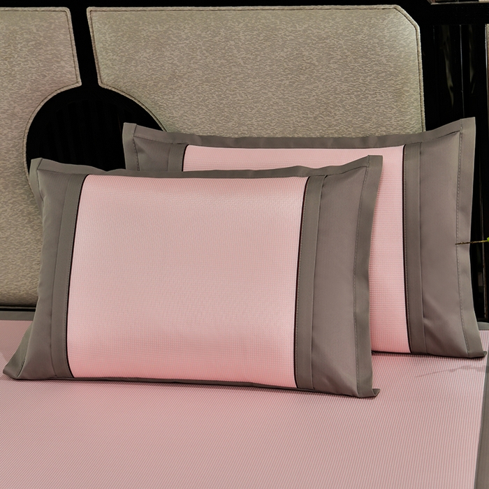 91家纺网 家纺一手货源 找家纺 小牛席业 2026新款小千鸟格枫叶款轻奢风抗菌席凉席藤席冰藤席冰丝席草席竹席乳胶席凉感豆豆席 小千鸟格-枫叶抗菌席（粉色）