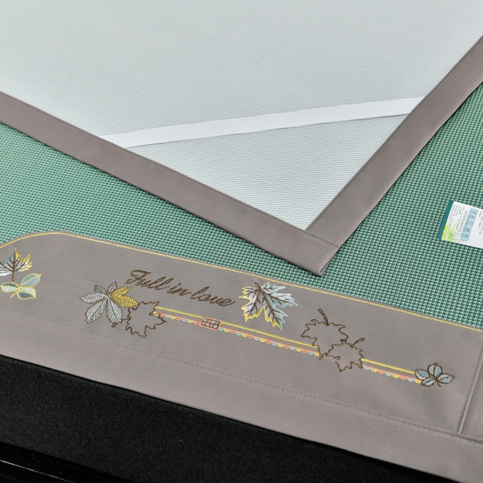 91家纺网 家纺一手货源 找家纺 小牛席业 2026新款小千鸟格枫叶款轻奢风抗菌席凉席藤席冰藤席冰丝席草席竹席乳胶席凉感豆豆席 小千鸟格-枫叶抗菌席（绿色）