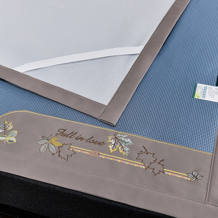 91家纺网 家纺一手货源 找家纺 小牛席业 2026新款小千鸟格枫叶款轻奢风抗菌席凉席藤席冰藤席冰丝席草席竹席乳胶席凉感豆豆席 小千鸟格-枫叶抗菌席（蓝色）