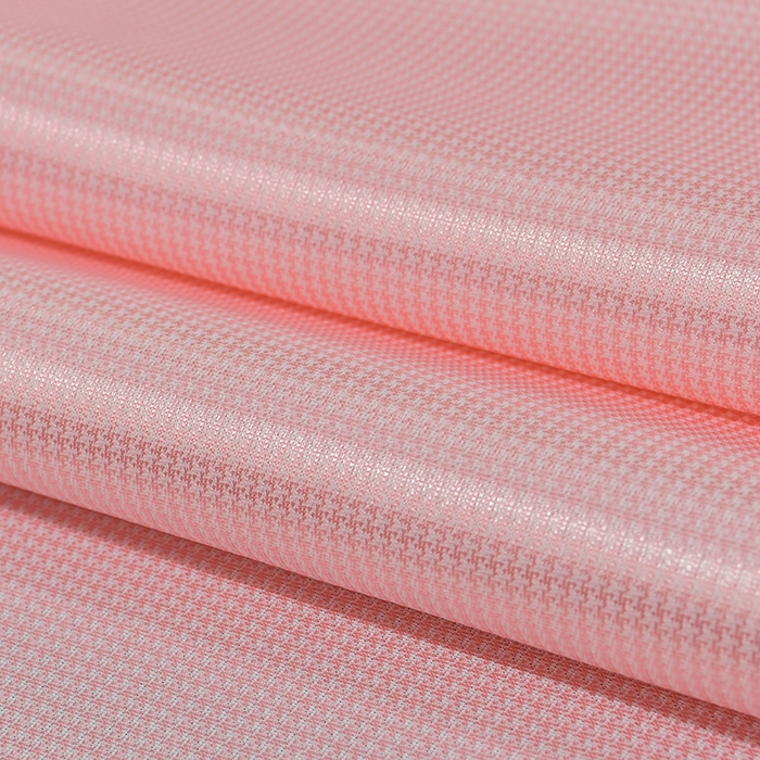 91家纺网 家纺一手货源 找家纺 小牛席业 2026新款小千鸟格枫叶款轻奢风抗菌席凉席藤席冰藤席冰丝席草席竹席乳胶席凉感豆豆席 小千鸟格-枫叶抗菌席（粉色）