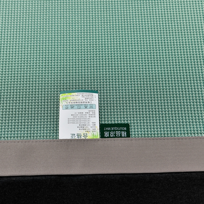 91家纺网 家纺一手货源 找家纺 小牛席业 2026新款小千鸟格枫叶款轻奢风抗菌席凉席藤席冰藤席冰丝席草席竹席乳胶席凉感豆豆席 小千鸟格-枫叶抗菌席（绿色）