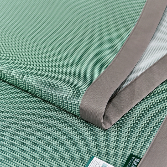 91家纺网 家纺一手货源 找家纺 小牛席业 2026新款小千鸟格枫叶款轻奢风抗菌席凉席藤席冰藤席冰丝席草席竹席乳胶席凉感豆豆席 小千鸟格-枫叶抗菌席（绿色）