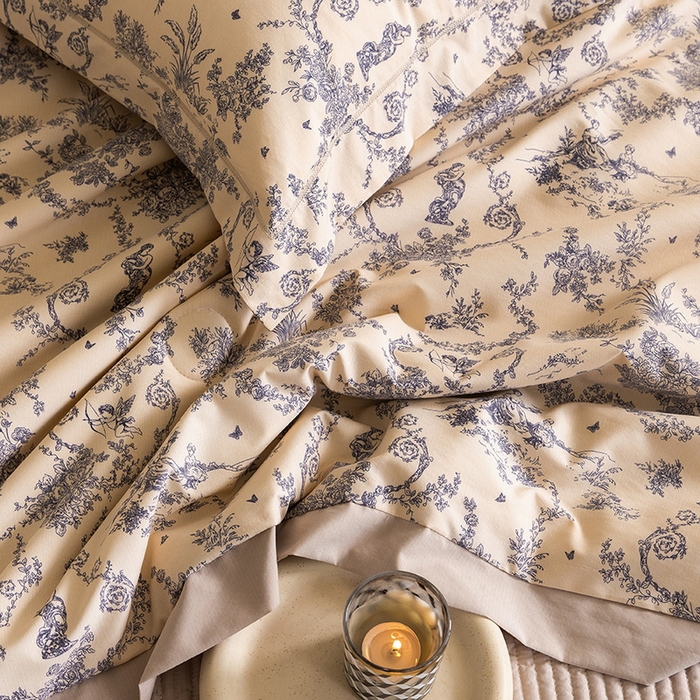 91家纺网 家纺一手货源 找家纺 立奥被业 2026新品冰丝棉夏被四件套竹节纱夏被四件套 青藤絮语-咖