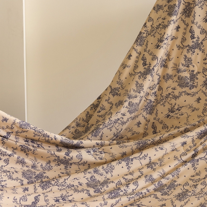 91家纺网 家纺一手货源 找家纺 立奥被业 2026新品冰丝棉夏被四件套竹节纱夏被四件套 青藤絮语-咖