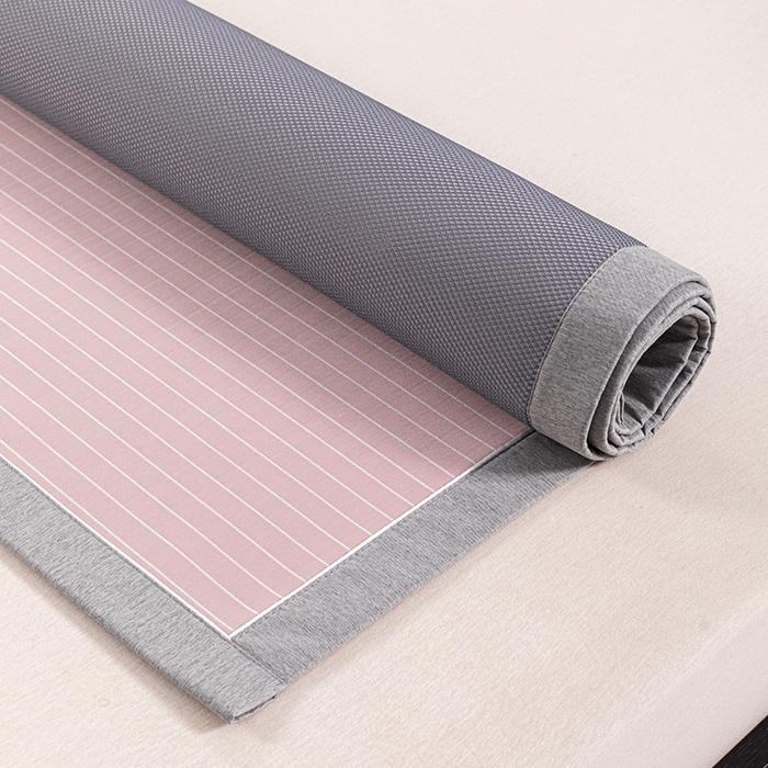 91家纺网 家纺一手货源 找家纺 小牛席业 2026新款无印风纯色凉感冰丝系列-床席款凉席藤席冰藤席冰丝席竹席乳胶席凉感豆豆席草席空调席 粉色